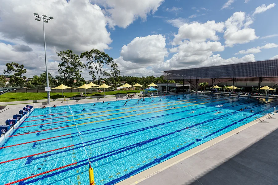Outdoor 50m pool at Pimpama Sports Hub Aquatic Centre