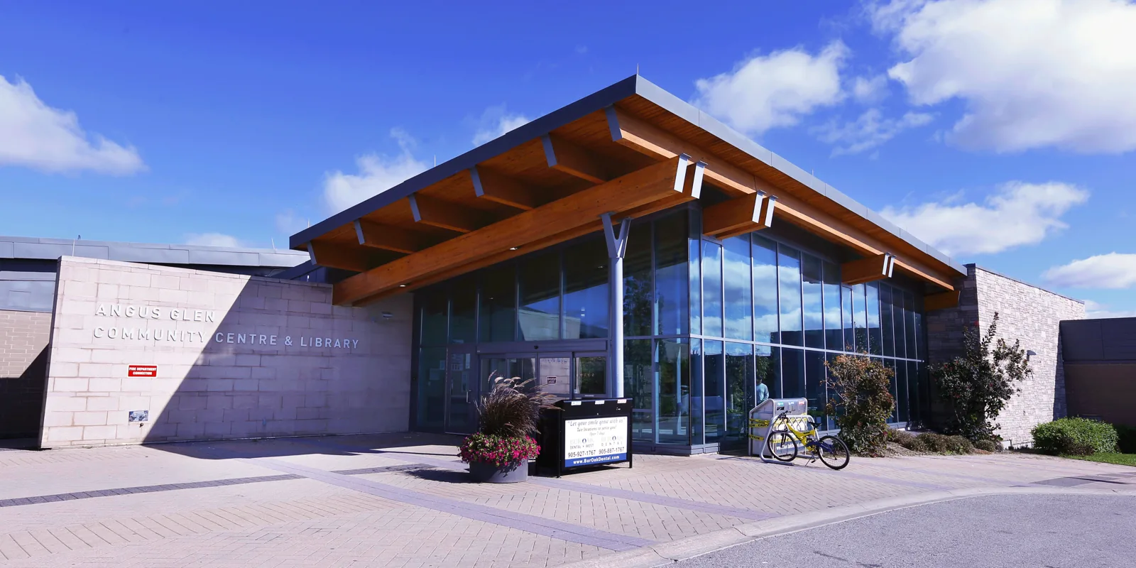 Building exterior of Angus Glen Community Centre