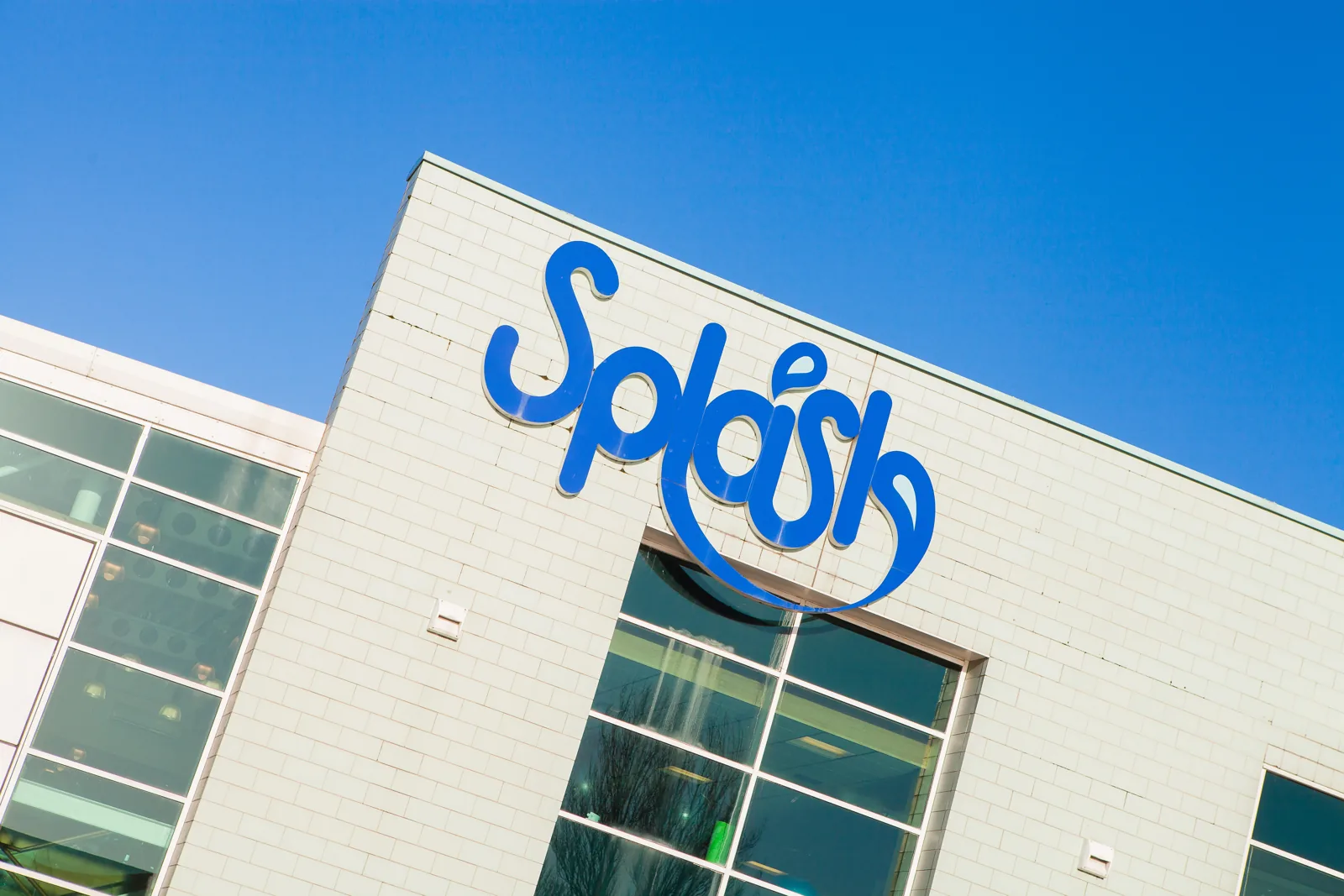 Building exterior of Stockton Splash