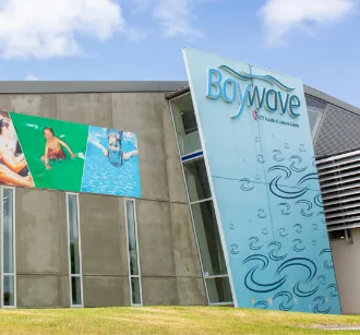 Building exterior of Baywave TECT Aquatic & Leisure Centre