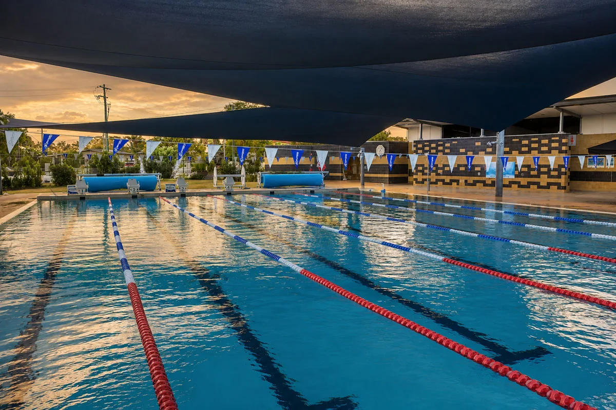 Shaded 25-metre pool at Kokoda Memorial Pool