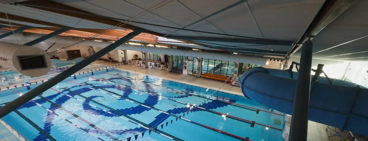 Main pool and hydroslide at Karori Pool, from the council video tour