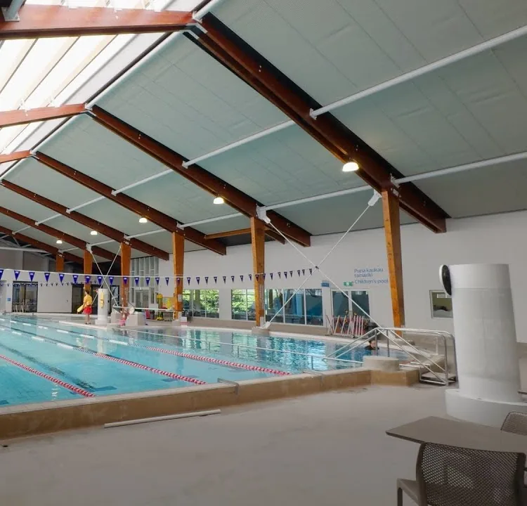 Main pool hall at Keith Spry Pool, from the council video tour