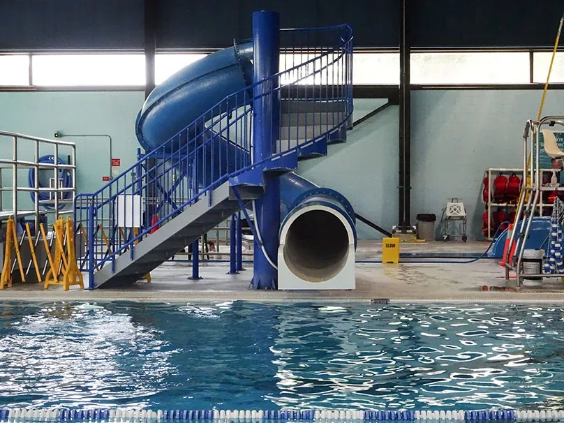Waterslide and pool at St. James Assiniboia Centennial Pool